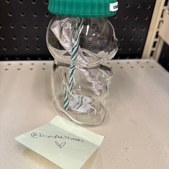 Starbucks Bearista Glass Bear Cold Cup Holiday Tumbler Honey Starbies - Picture 5 of 6